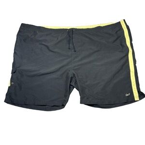 Eddie Bauer Eddie-D‎ Swim Trunks Men's 7XB Black Yellow Big Tall Board Shorts